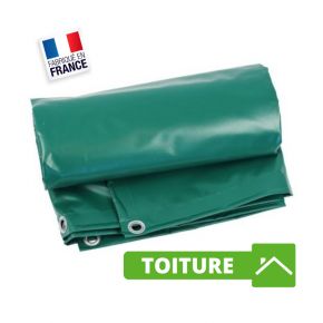 Bâche Toiture 3x3 m Vert 540 g/m² pour Charpentier et Couvreur - Bâche Toiture pour Charpentier et Couvreur