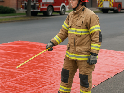 De la toile à la technologie : l’évolution des bâches chez les pompiers